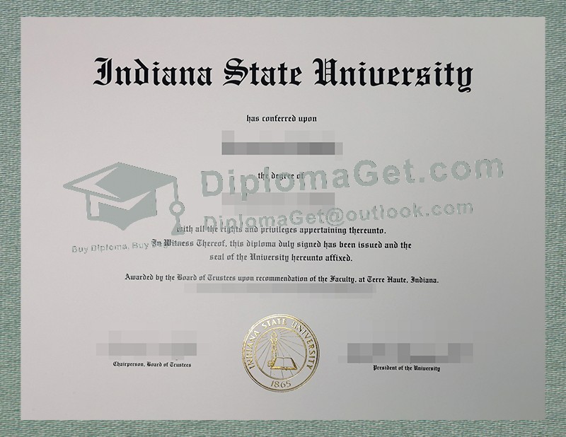 印第安纳州立大学文凭, Indiana State University Diploma
