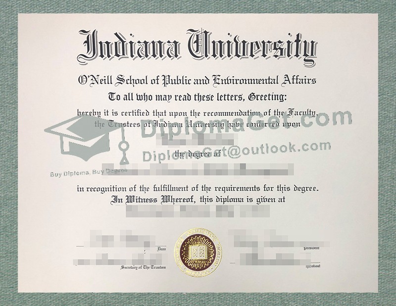 印第安纳大学文凭, Indiana University Diploma