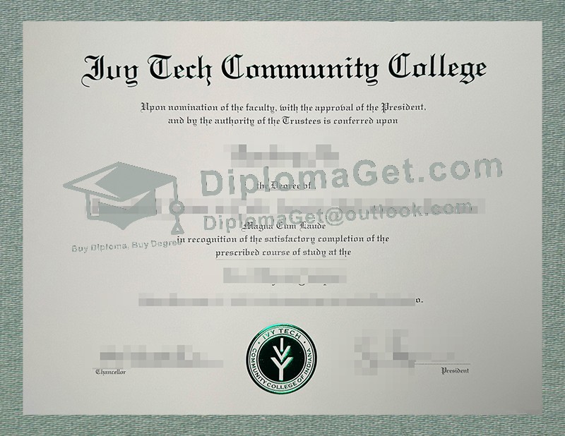 印第安纳州艾维科技社区学院文凭, Ivy Tech Community College of Indiana Diploma