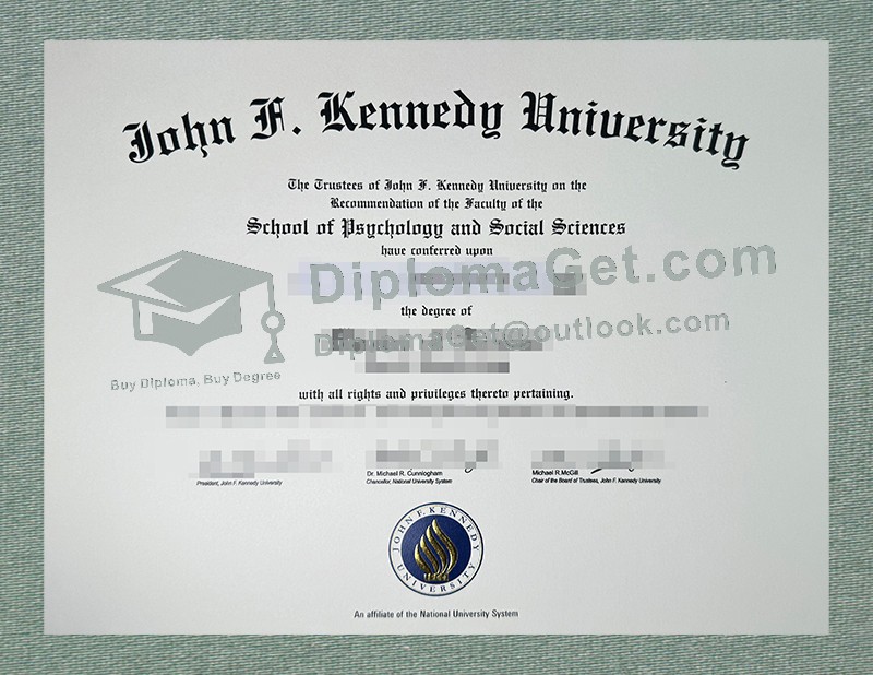 约翰·肯尼迪大学文凭, John F Kennedy University Diploma