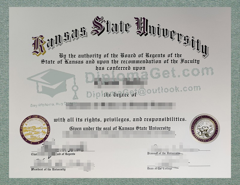 堪萨斯州立大学文凭, Kansas State University Diploma 堪萨斯州立大学文凭, Kansas State University Diploma