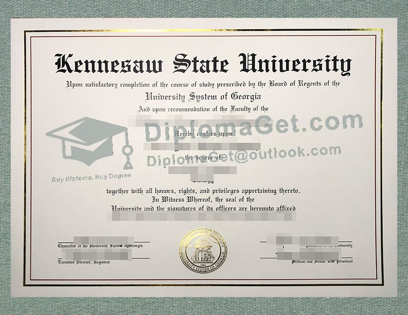 肯尼索州立大学文凭, Kennesaw State University Diploma