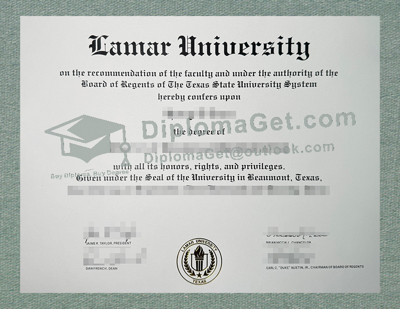 拉马尔大学文凭, Lamar University Diploma