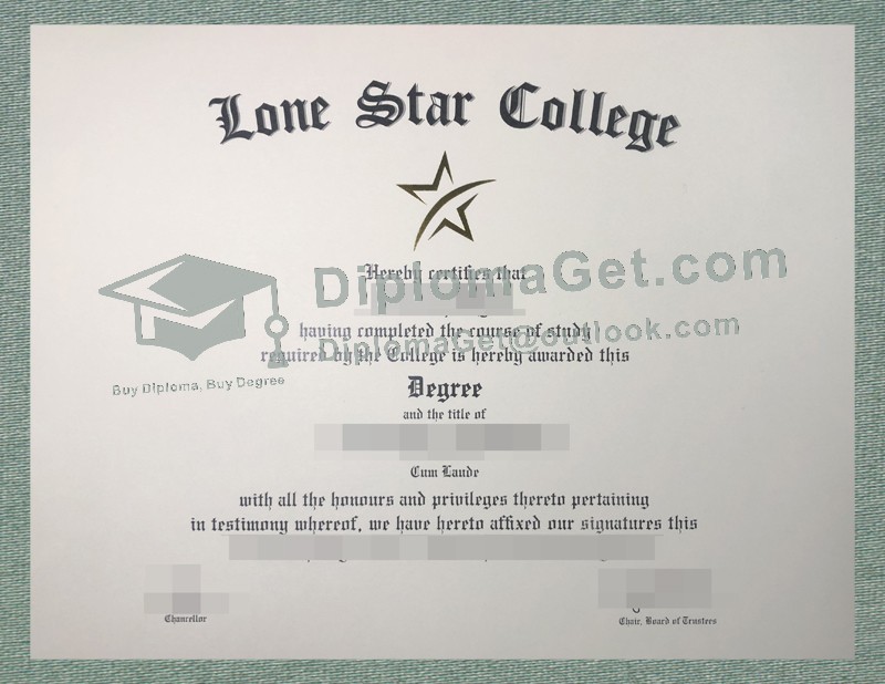 孤星学院文凭, Lone Star College Diploma