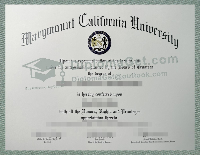 加州玛丽蒙特大学文凭, Marymount California University Diploma