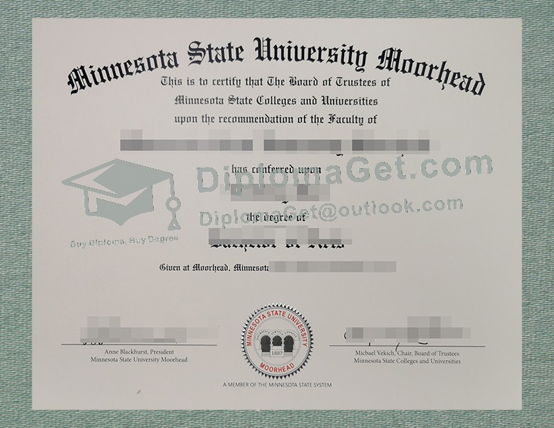 明尼苏达州立大学摩尔黑德分校文凭, Minnesota State University Moorhead Diploma