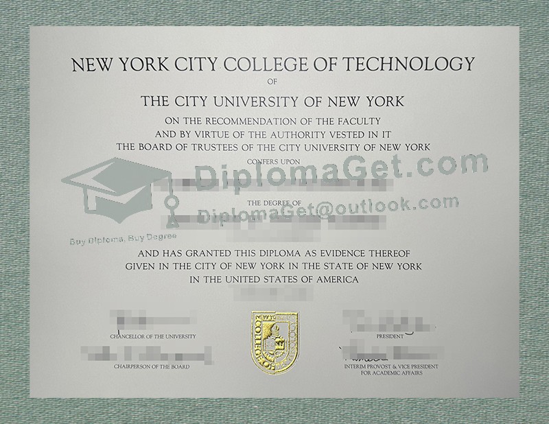 纽约市立技术学院文凭, New York City College of Technology Diploma