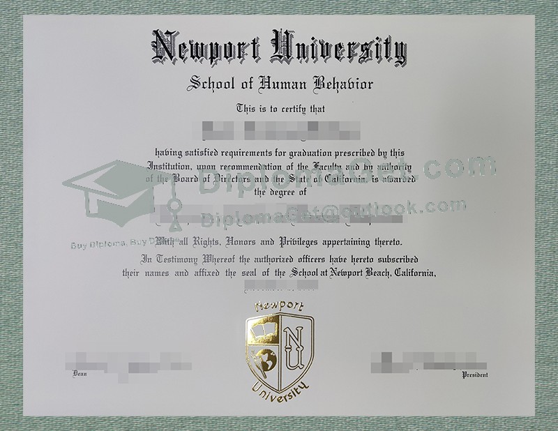 纽波特大学文凭, Newport University Diploma