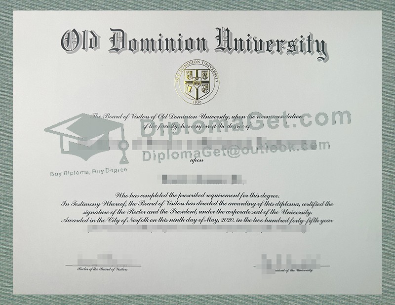 老道明大学文凭, Old Dominion University Diploma