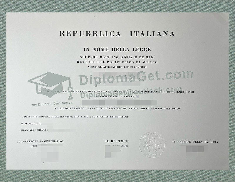 米兰理工大学, Politecnico di Milano Diploma