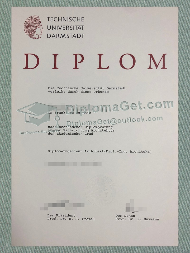 达姆施塔特工业大学文凭, Technische Universität Darmstadt Diplom