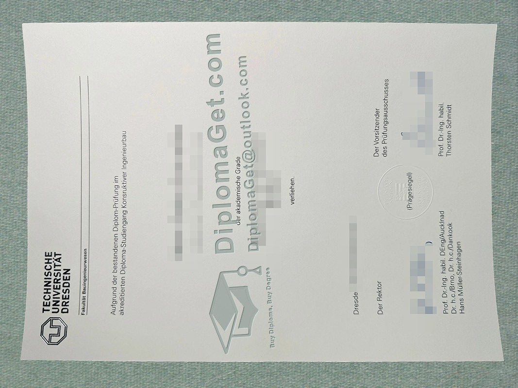 德累斯顿工业大学证书, Technische Universität Dresden Urkunde