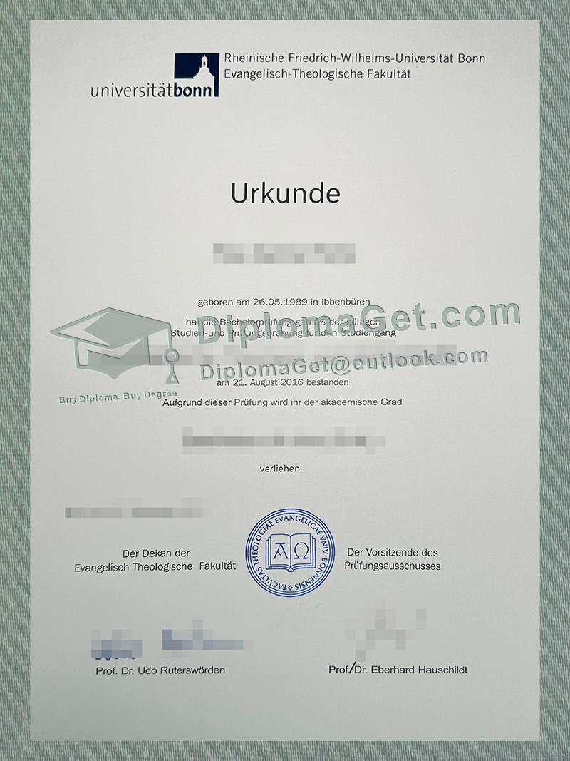 波恩大学证书, The university of Bonn Urkunde 波恩大学证书, The university of Bonn Urkunde