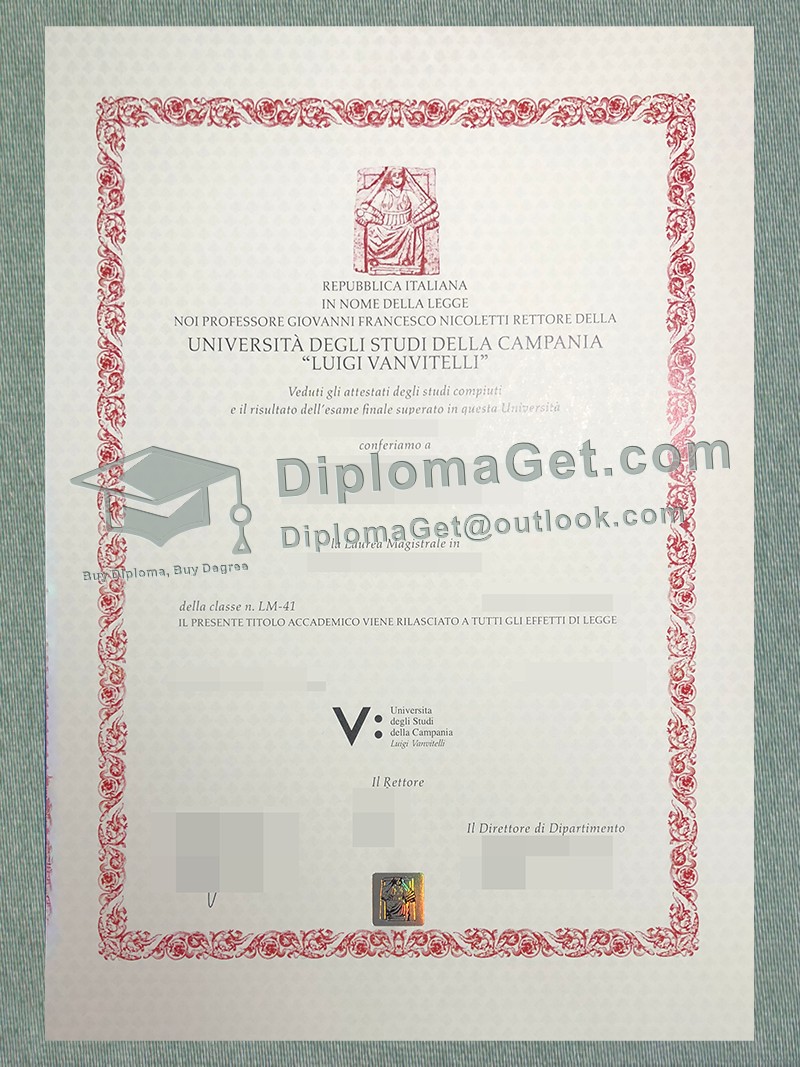 坎帕尼亚大学路易吉·万维泰利, Università degli Studi della Campania Luigi Vanvitelli Diploma