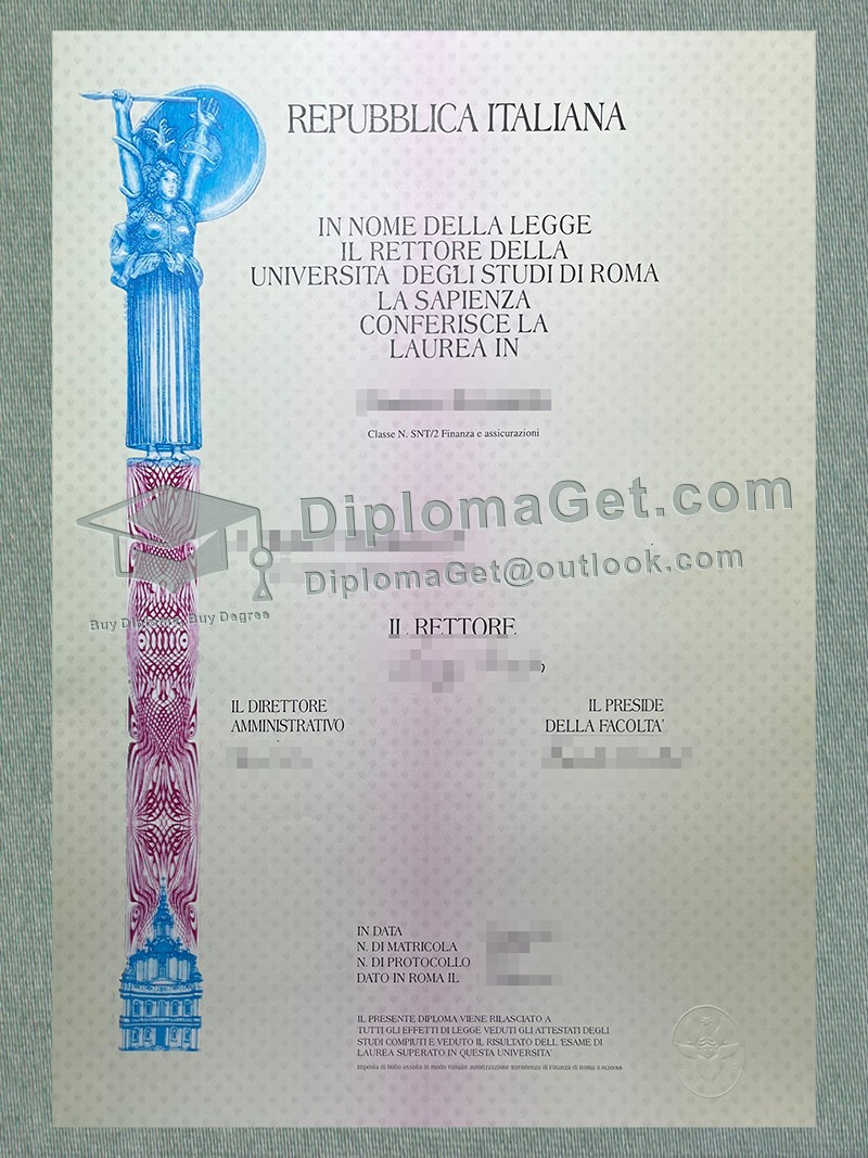 罗马大学文凭, Università degli Studi di Roma diploma 罗马大学文凭, Università degli Studi di Roma diploma