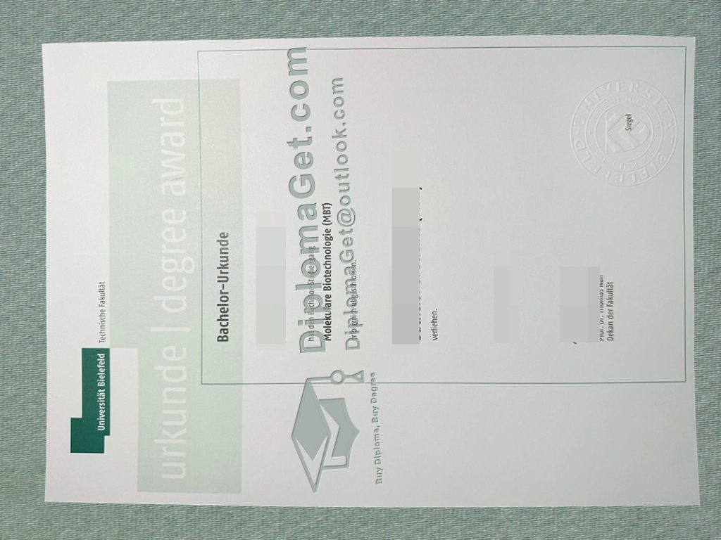 比勒费尔德大学证书, Universität Bielefeld Degree