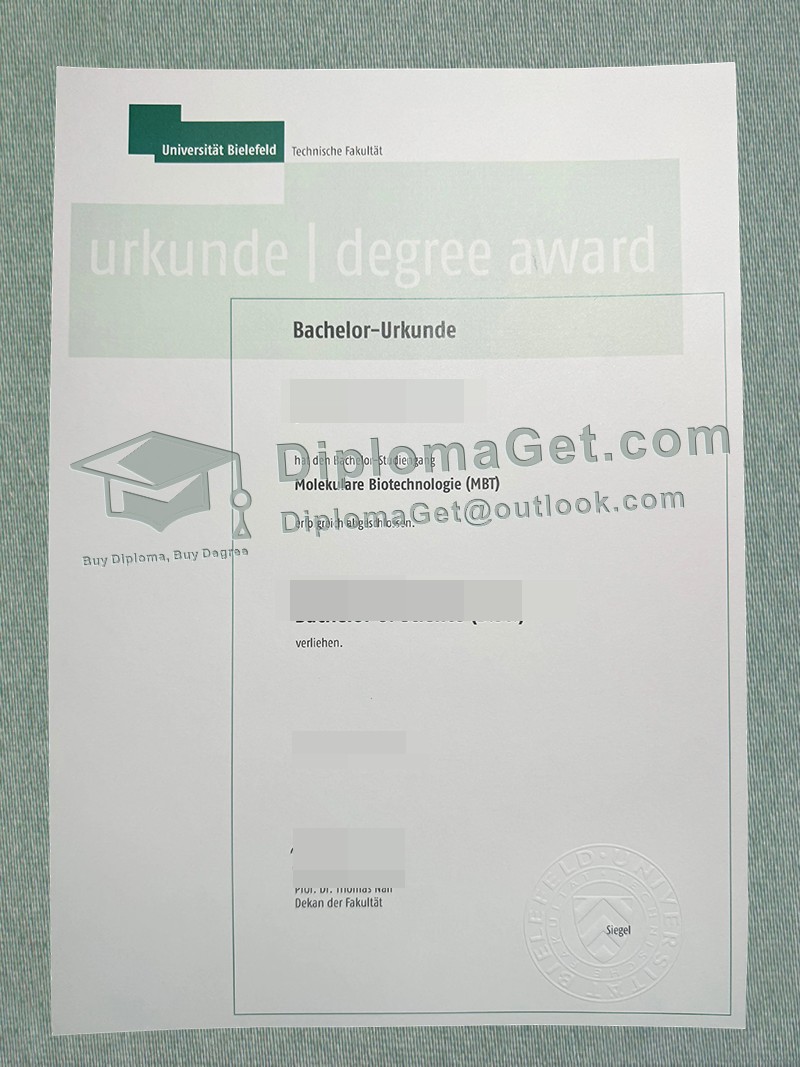 比勒费尔德大学证书, Universität Bielefeld Degree