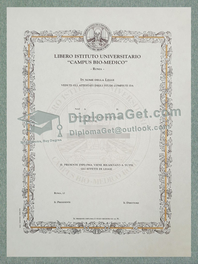 尼科洛·库萨诺大学文凭, University of Niccolò Cusano Diploma