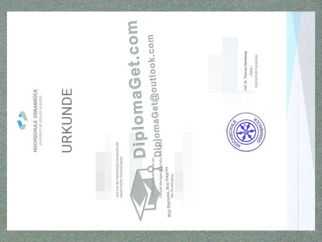 奥斯纳布吕克大学证书, University of Osnabruck Urkunde