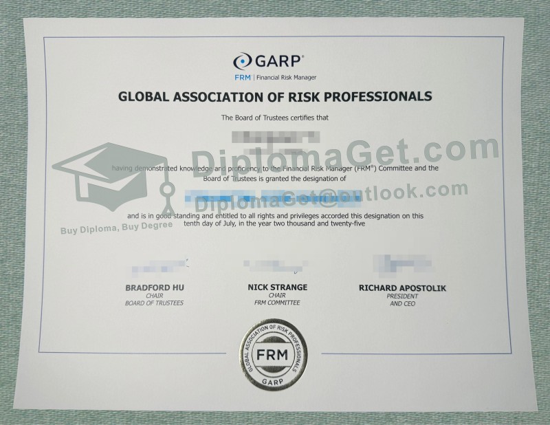 金融风险管理证书, Financial risk management Certificate