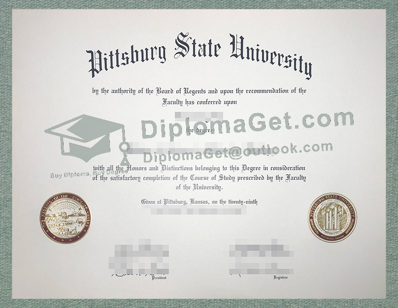 匹兹堡州立大学文凭, Pittsburg State University Diploma