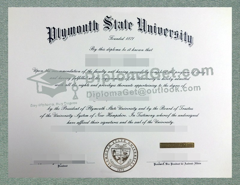 普利茅斯州立大学文凭, Plymouth State University Diploma
