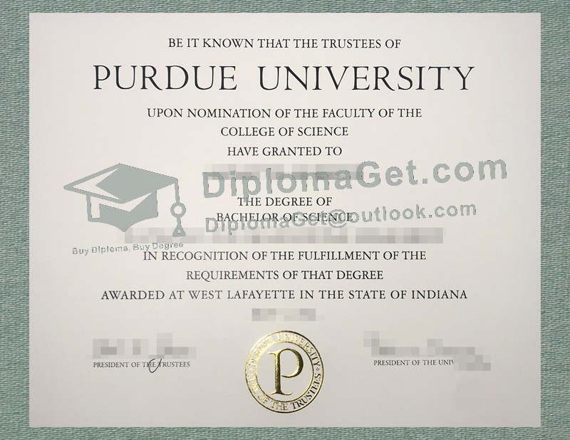 普渡大学文凭, Purdue University Diploma