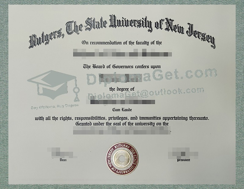 罗格斯大学文凭, Rutgers University Diploma