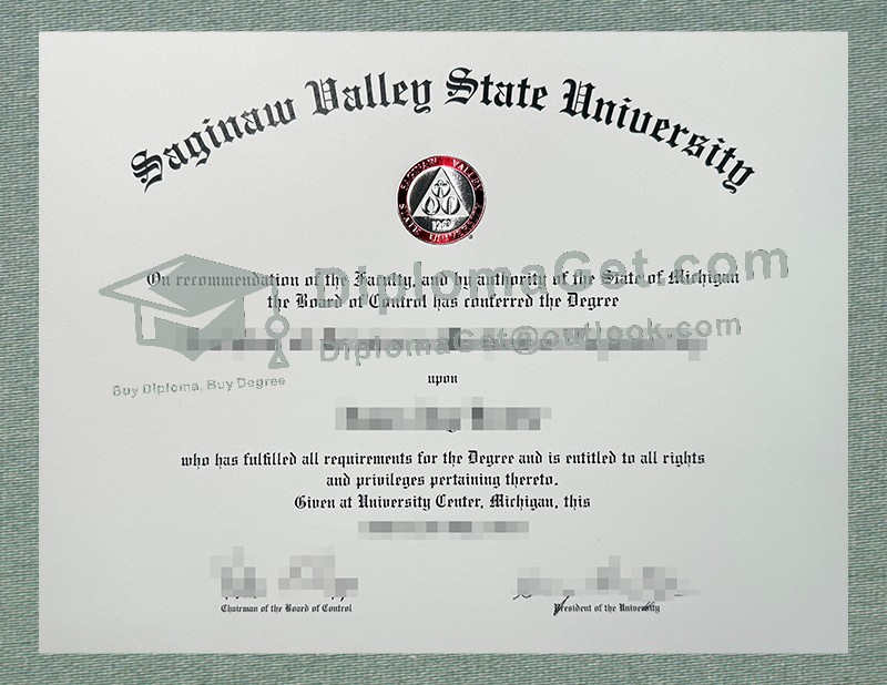 萨吉诺谷州立大学文凭, Saginaw Valley State University Diploma