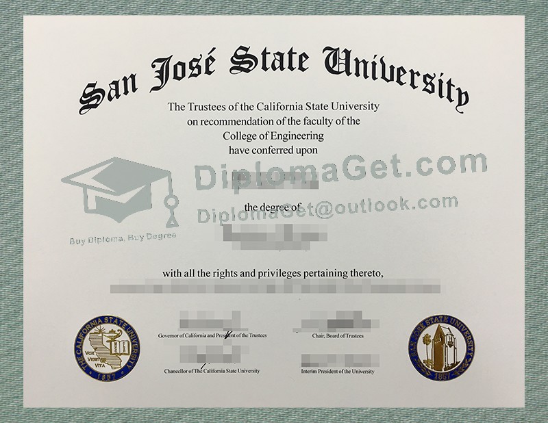 圣何塞州立大学文凭, San Jose State University Diploma