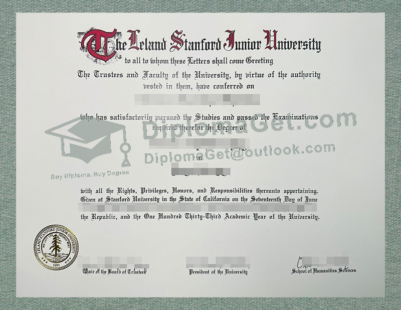 斯坦福大学文凭, Stanford University Diploma