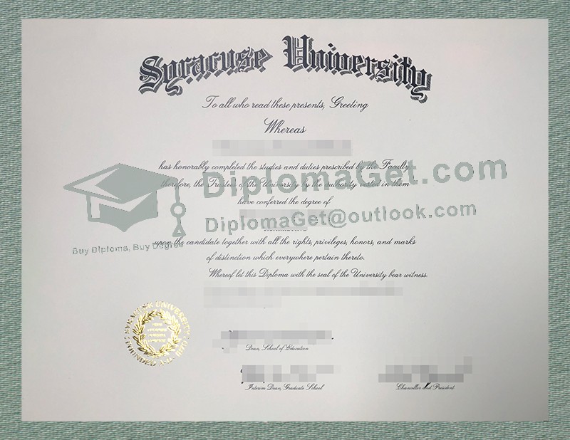 雪城大学文凭, Syracuse University Diploma