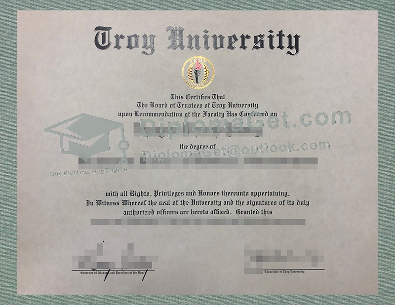 特洛伊大学文凭, Troy University Diploma