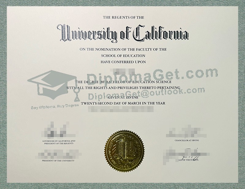 加州大学欧文分校文凭, UC Irvine Diploma