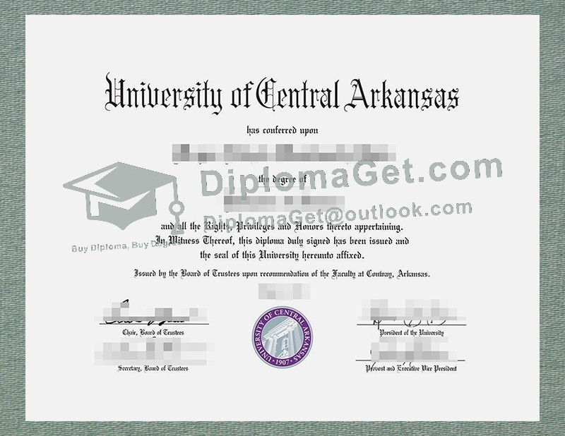 中阿肯色大学文凭, University of Central Arkansas Diploma