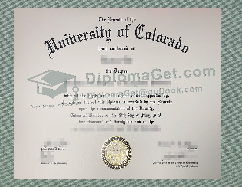 科罗拉多大学毕业文凭, University of Colorado Diploma