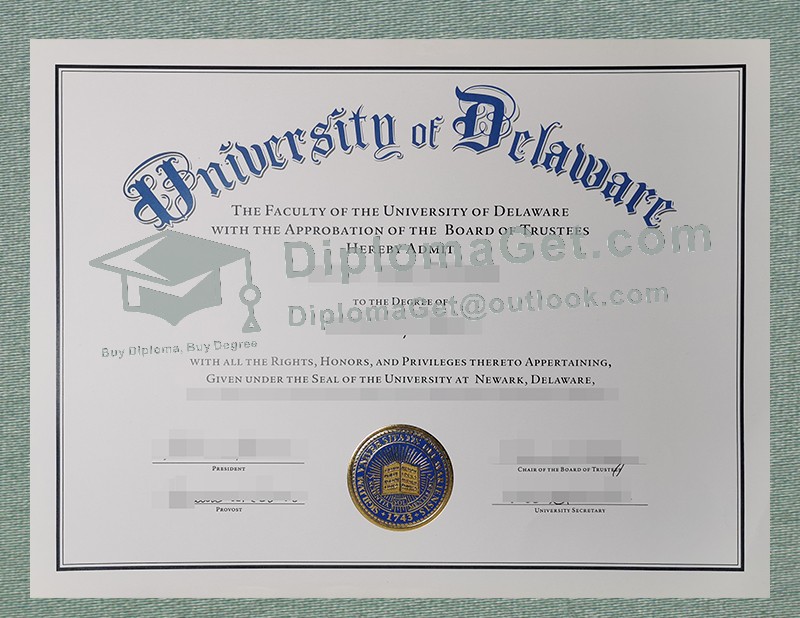 特拉华大学毕业文凭, University of Delaware Diploma