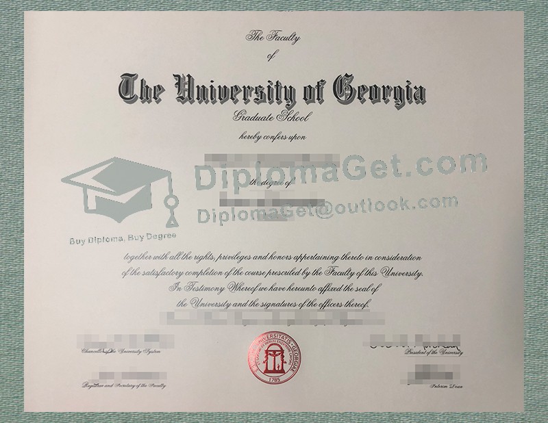 佐治亚大学毕业文凭, University of Georgia Diploma