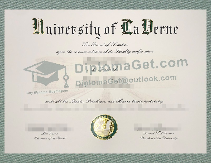 拉文大学毕业文凭, University of La Verne Diploma