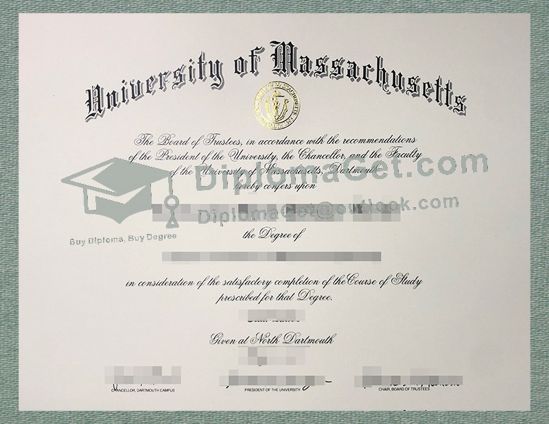 马萨诸塞大学达特茅斯分校文凭, University of Massachusetts Dartmouth Diploma