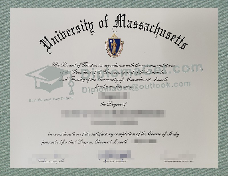 马萨诸塞大学洛厄尔分校文凭, University of Massachusetts Lowell Diploma