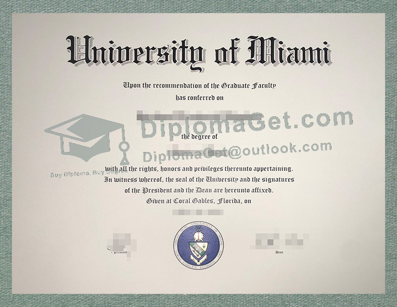 University of Miami Diploma, University of Miami Degree