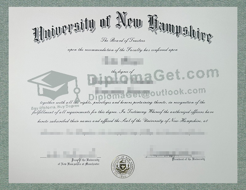 新罕布什尔大学文凭, University of New Hampshire Diploma