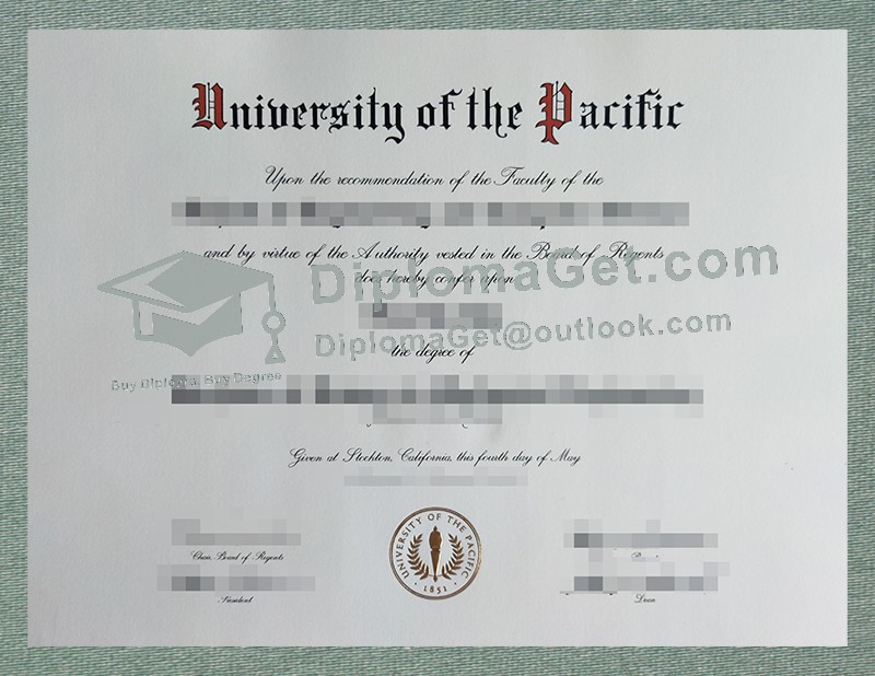 University of Pacific Degree, 太平洋大学学位文凭