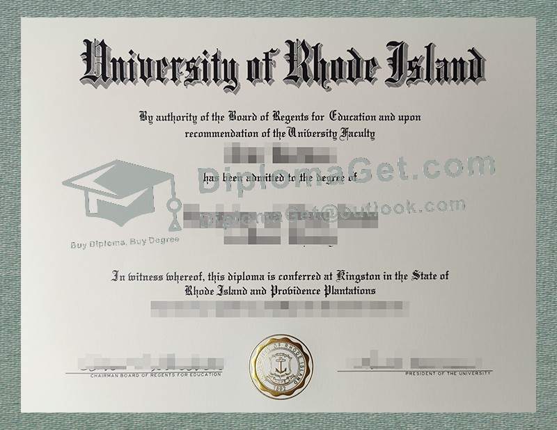 University of Rhode Island Diploma, 罗德岛大学毕业文凭
