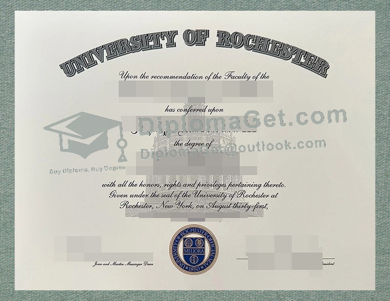 University of Rochester Diploma, 罗切斯特大学毕业文凭