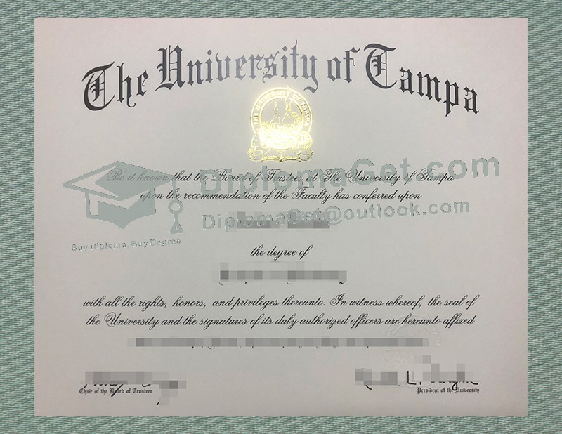 University of Tampa Diploma, 坦帕大学毕业文凭