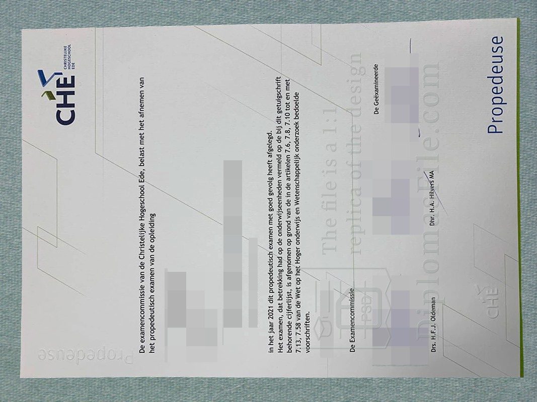 埃德基督教应用科学大学文凭, Christelijke Hogeschool Ede Diploma