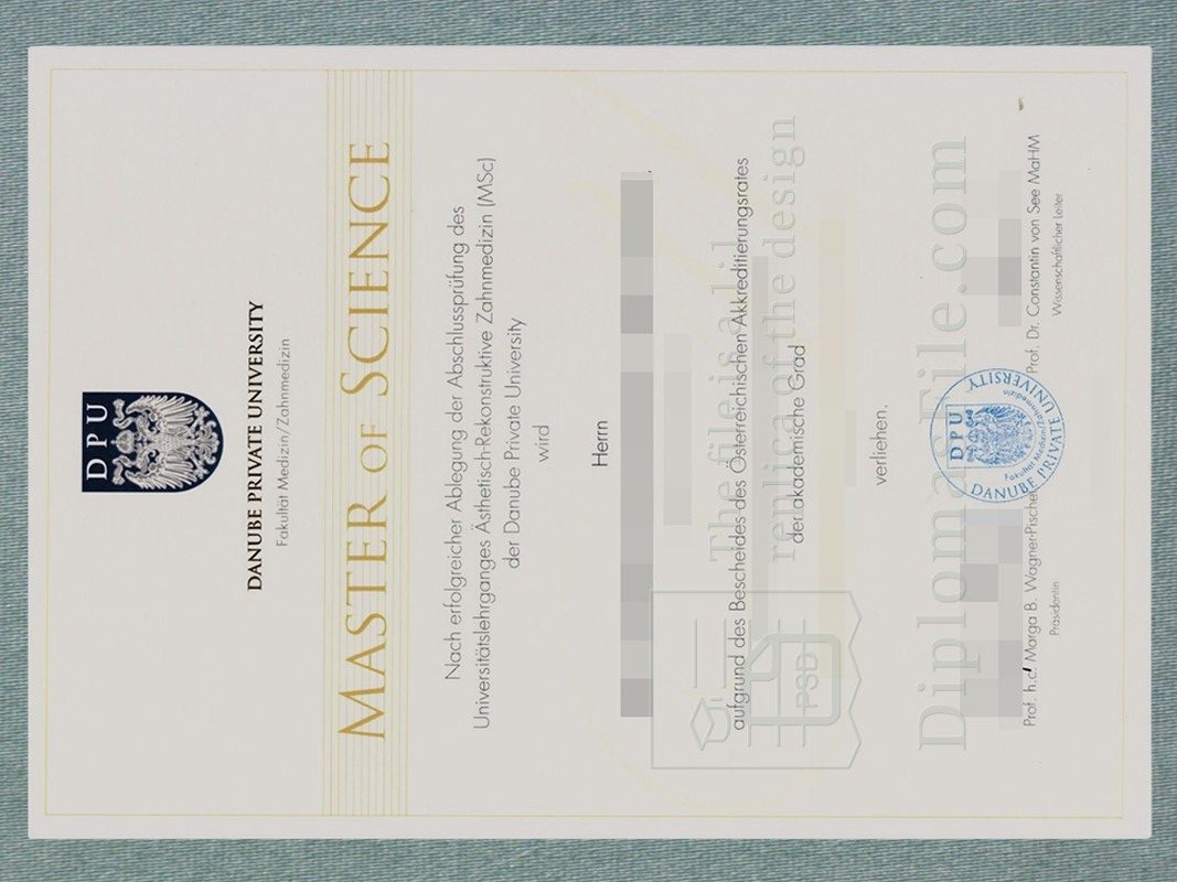 多瑙河私立大学文凭, Danube Private University Diploma