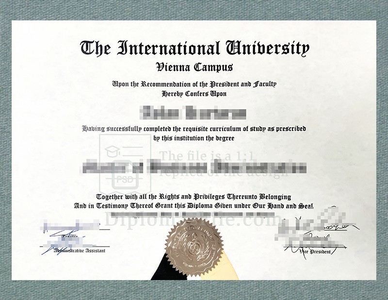 维也纳国际大学校区文凭, International University Vienna Campus Diploma